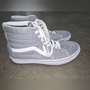 Vans Hi Top Gray and White Skater Unisex Shoes